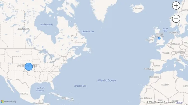 Screenshot of Attempt 4a Result: Mapping Using Country, State/Province, and City Name (Country-level) in Power BI.