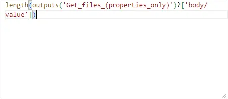 Screenshot of the Power Automate condition expression to check if the SharePoint file is found.