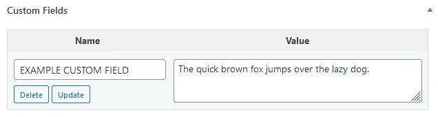 Screenshot of Custom Field Embedder: Create Custom Field.