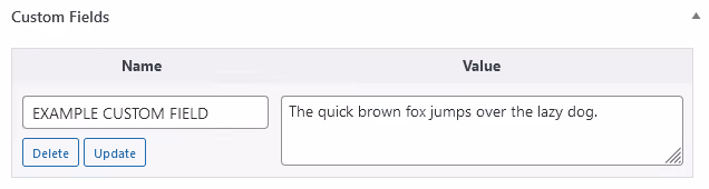 Screenshot of Custom Field Embedder: Create Custom Field.