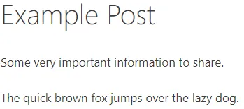 Screenshot of Custom Field Embedder: Result.
