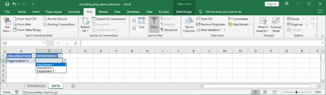 Cascading Drop-down List Test