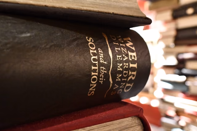 Photo of Weird Wizarding Dilemmas and their Solutions at Harry Potter Shop, New York.
