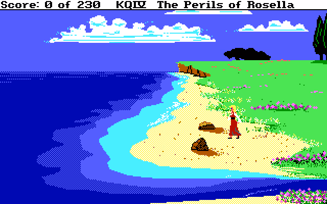Screenshot of the opening screen from King’s Quest IV: The Perils of Rosella.