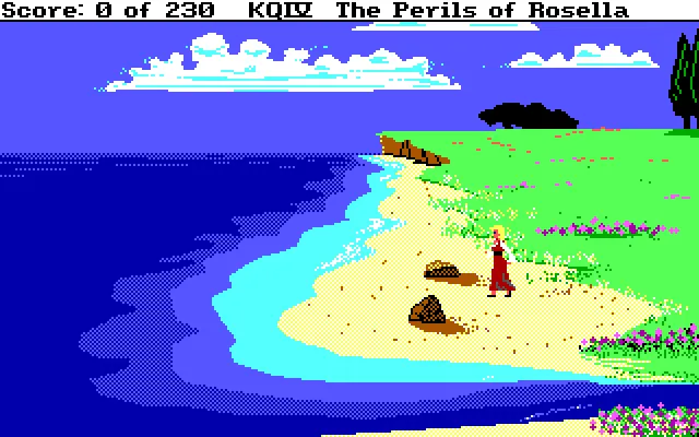 Screenshot of the opening screen from King’s Quest IV: The Perils of Rosella.