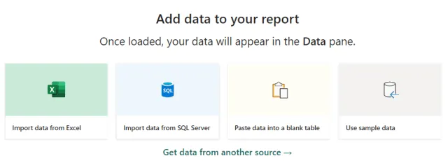Screenshot of the 'Data Sources' screen in Power BI.
