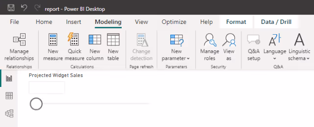 Screenshot of the formatted and renamed slicer in Power BI.