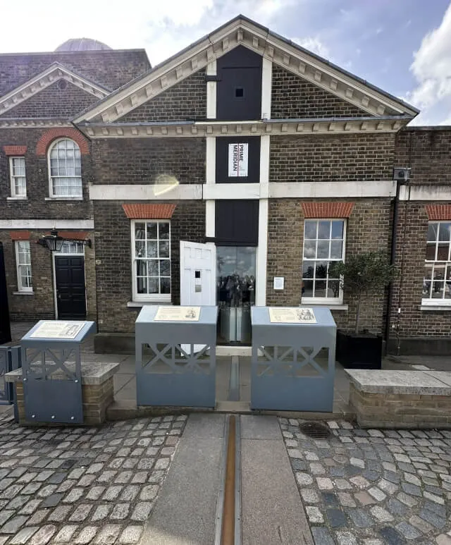 Photo of the Prime Meridian, Royal Observatory in Greenwich, England.
