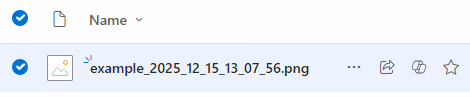 Screenshot of the second Power Automate test run which updates the file name and display name in SharePoint.