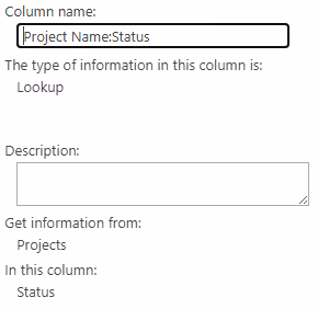 Screenshot of the column settings with default prefix in SharePoint.