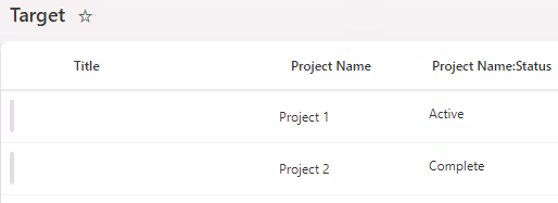 Screenshot of the list view displaying additional fields with default prefix in SharePoint.