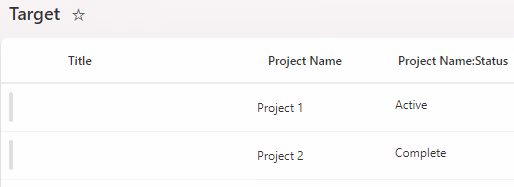 Screenshot of the list view displaying additional fields with default prefix in SharePoint.