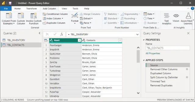 Query Source Data